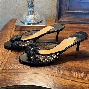 Chic Black Mesh Women's Heels